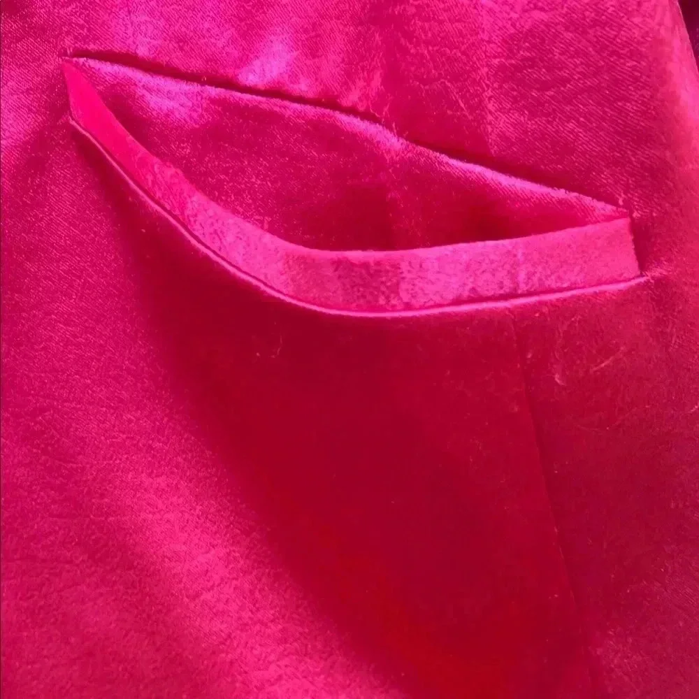 Cinq a sept Women's Pink Satin Blazer - Picture 4 of 16